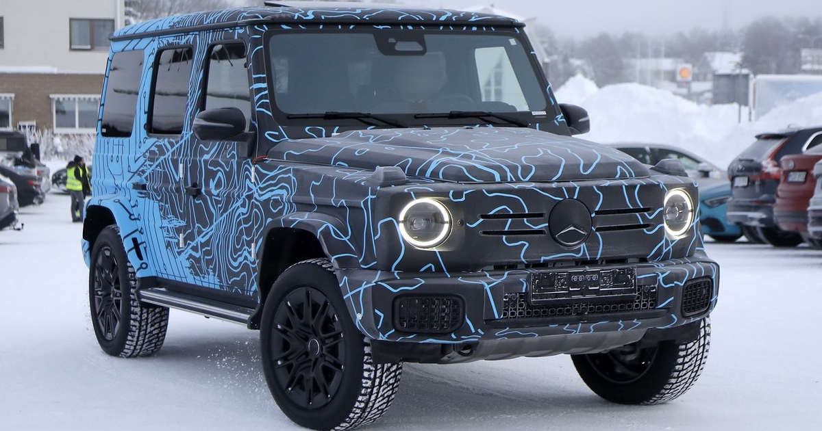 Mercedes electric GClass spotted in winter testing Automotive News